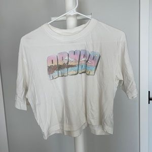 Loose fitted vintage Aruba crop top